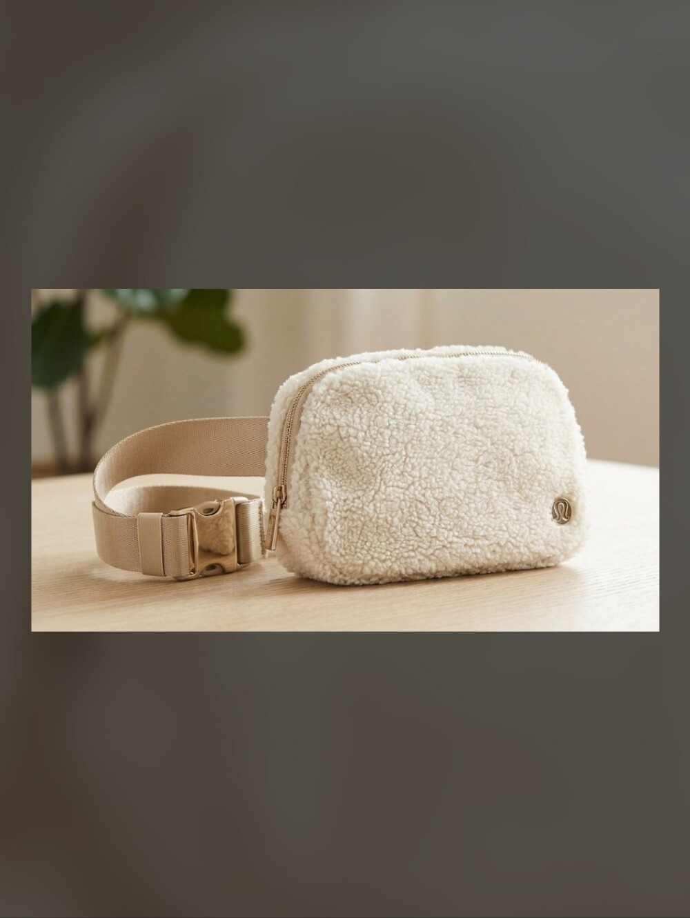 Lululemon Cream Sherpa Belt Bag EUC